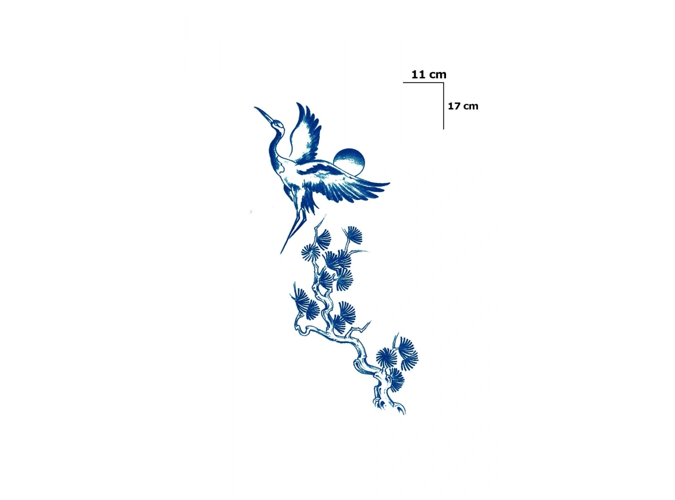 Kuş Sonradan Kararan Yarı Kalıcı Geçici Dövme Tattoo