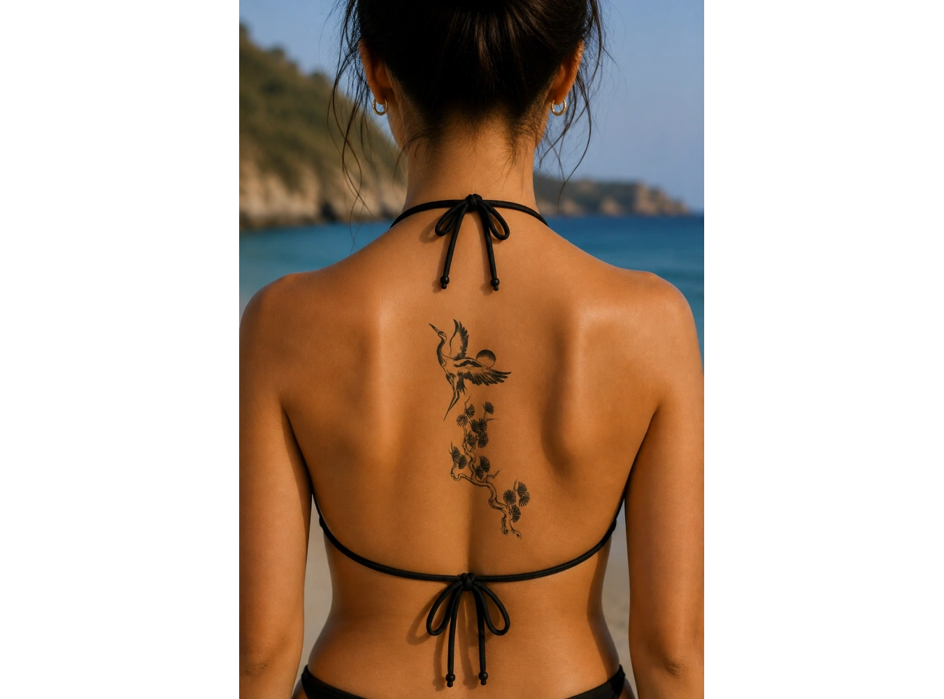 Kuş Sonradan Kararan Yarı Kalıcı Geçici Dövme Tattoo
