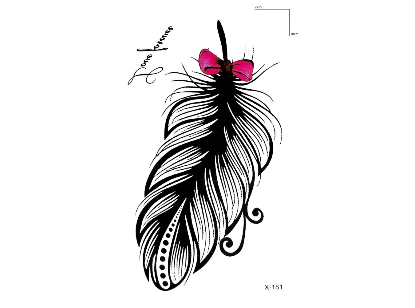 Kuş Tüyü Mini Geçici Dövme Tattoo