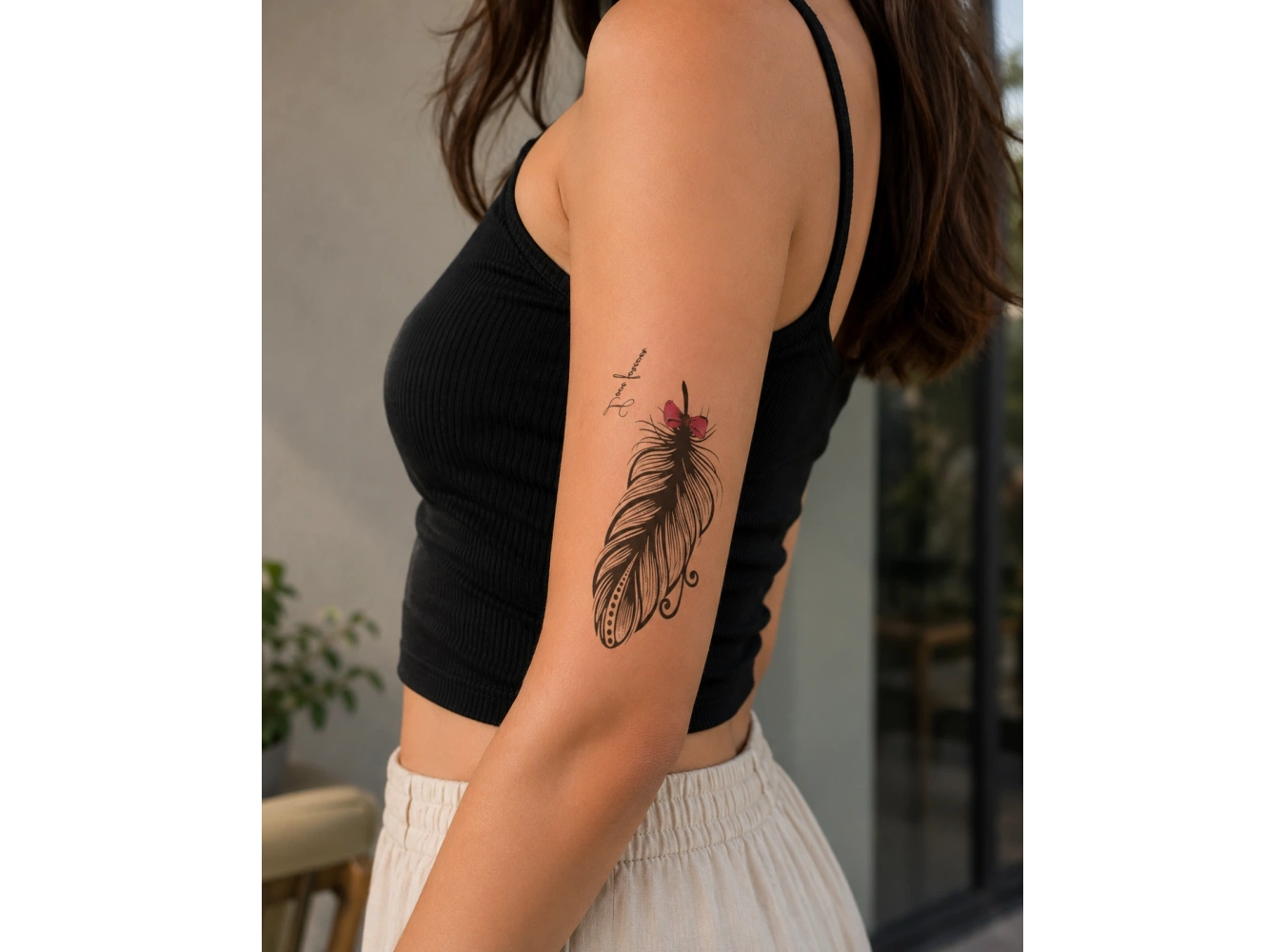 Kuş Tüyü Mini Geçici Dövme Tattoo