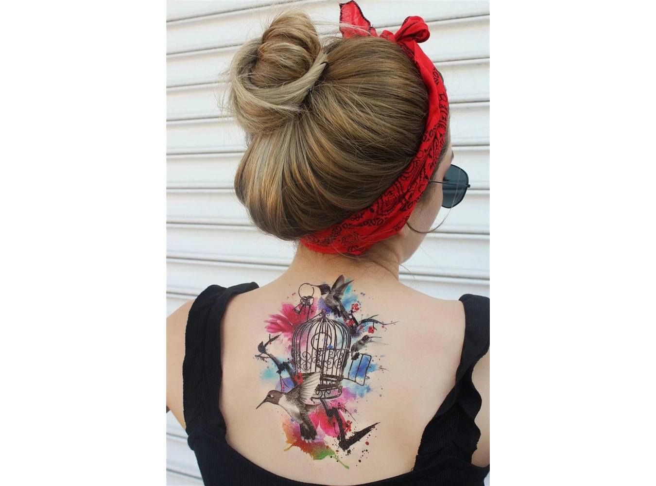 Kuş ve Kafes Geçici Dövme Tattoo