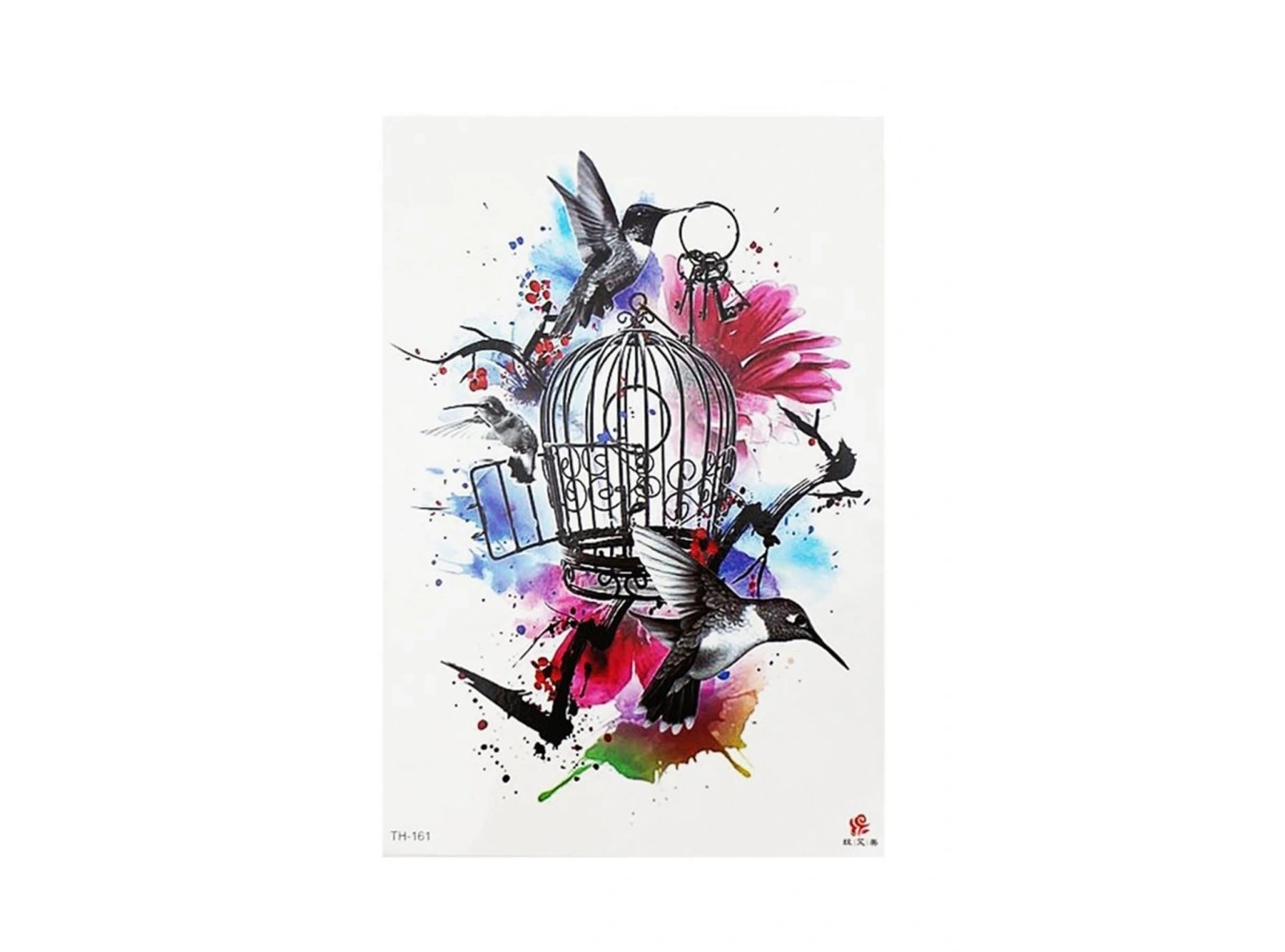 Kuş ve Kafes Geçici Dövme Tattoo