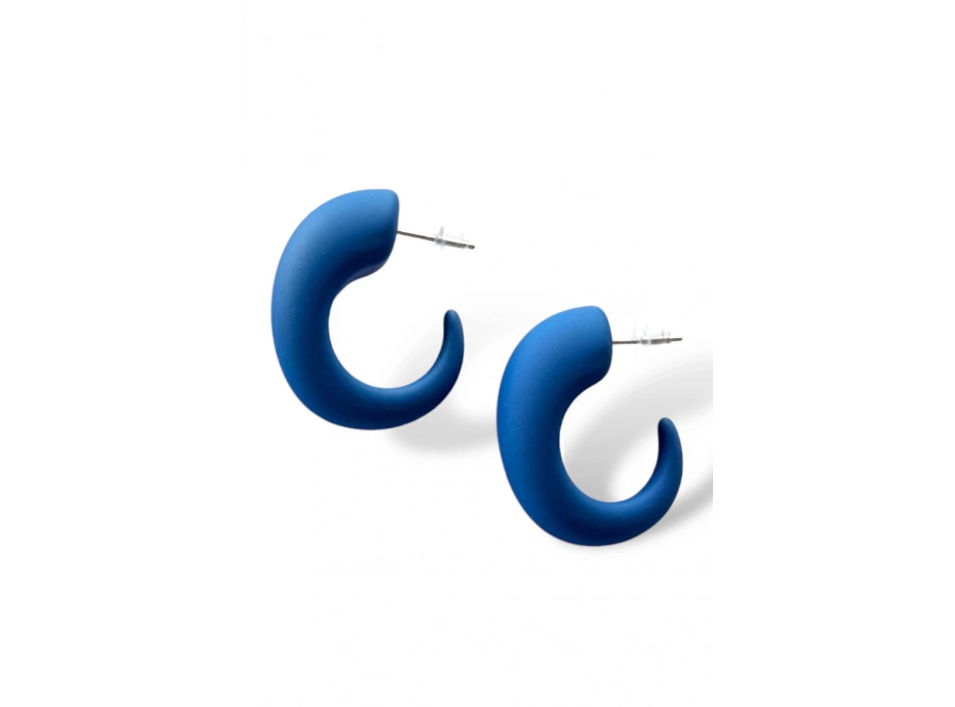 Lacivert Renk Halka Küpe (Çift)