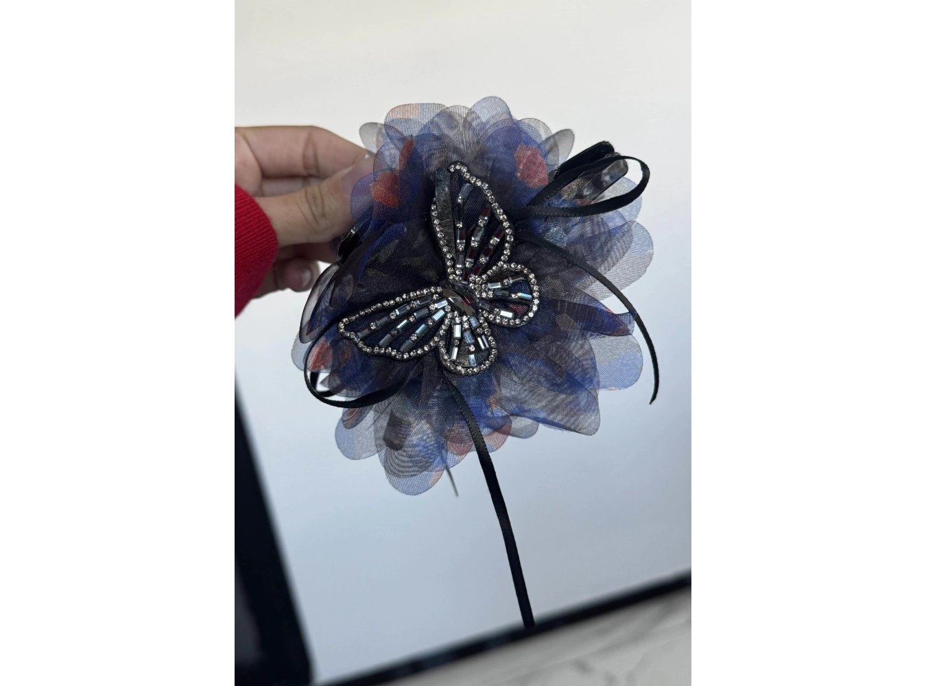 Lacivert Renk Kelebek Figürlü Mandal Toka