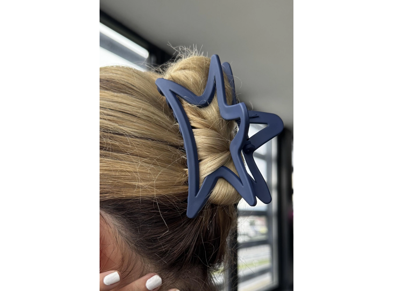 Lacivert Renk Yıldız Figürlü Mandal Toka