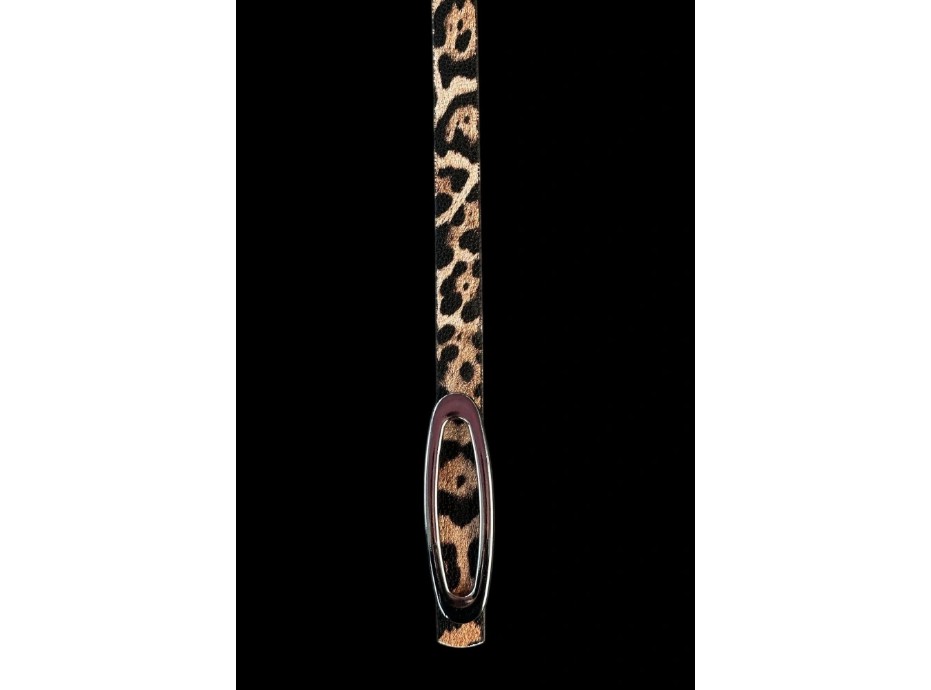 Leopar Desenli Kadın Deri Kemer