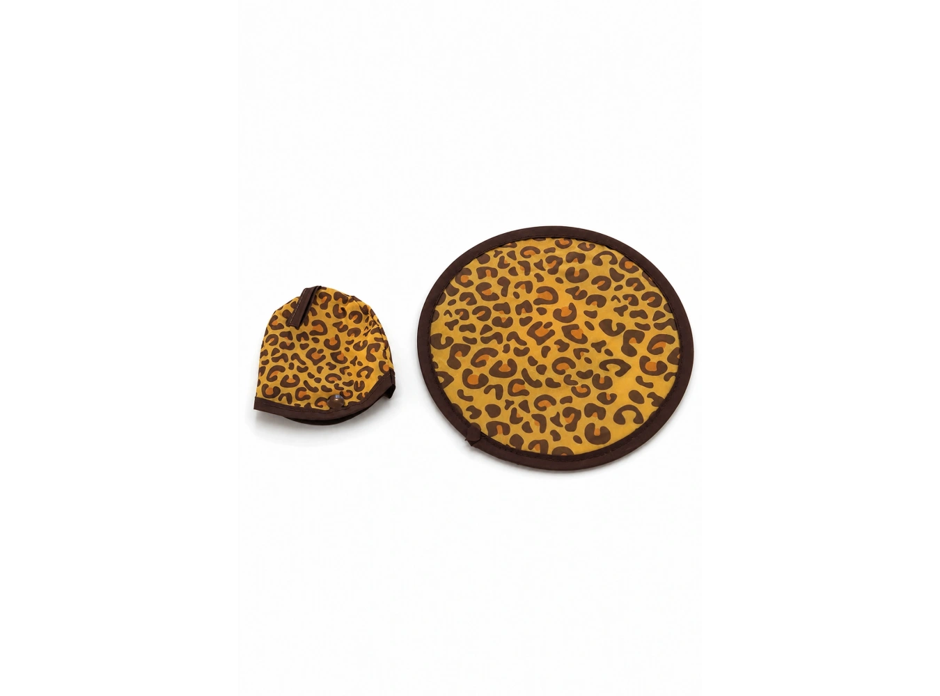 Leopar  Desenli Katlanabilir Yelpaze