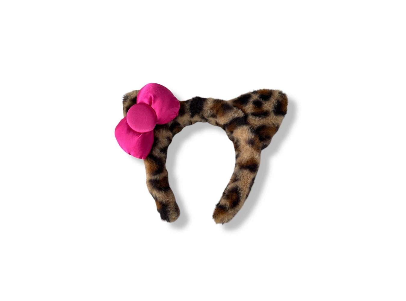 Leopar Desenli Kurdele Figürlü Peluş Taç