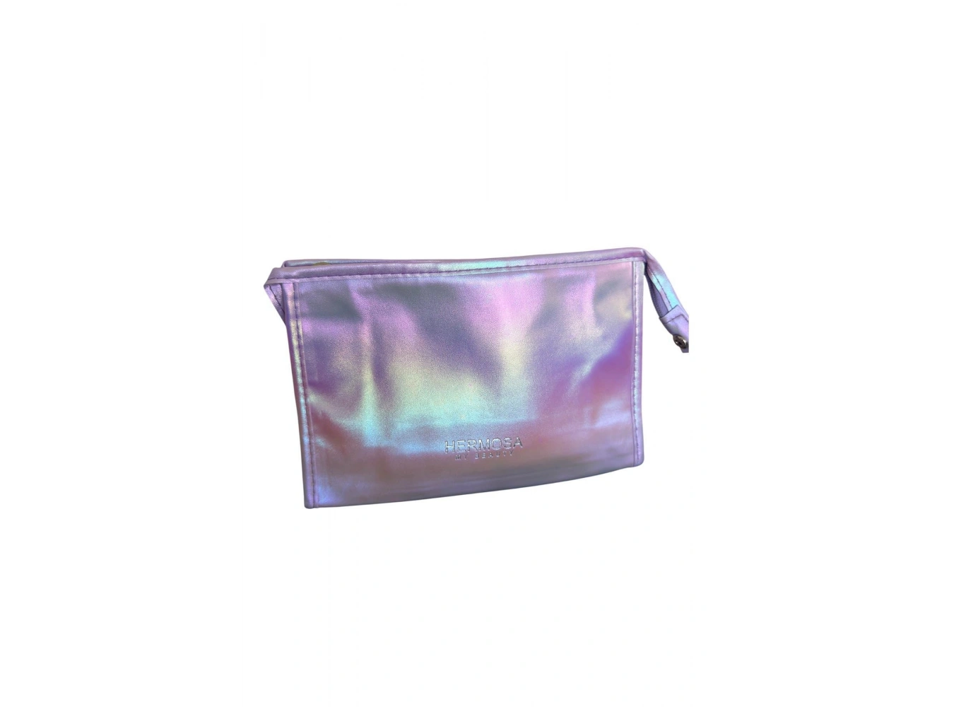 Lila Renk Hologramlı Makyaj Çantası