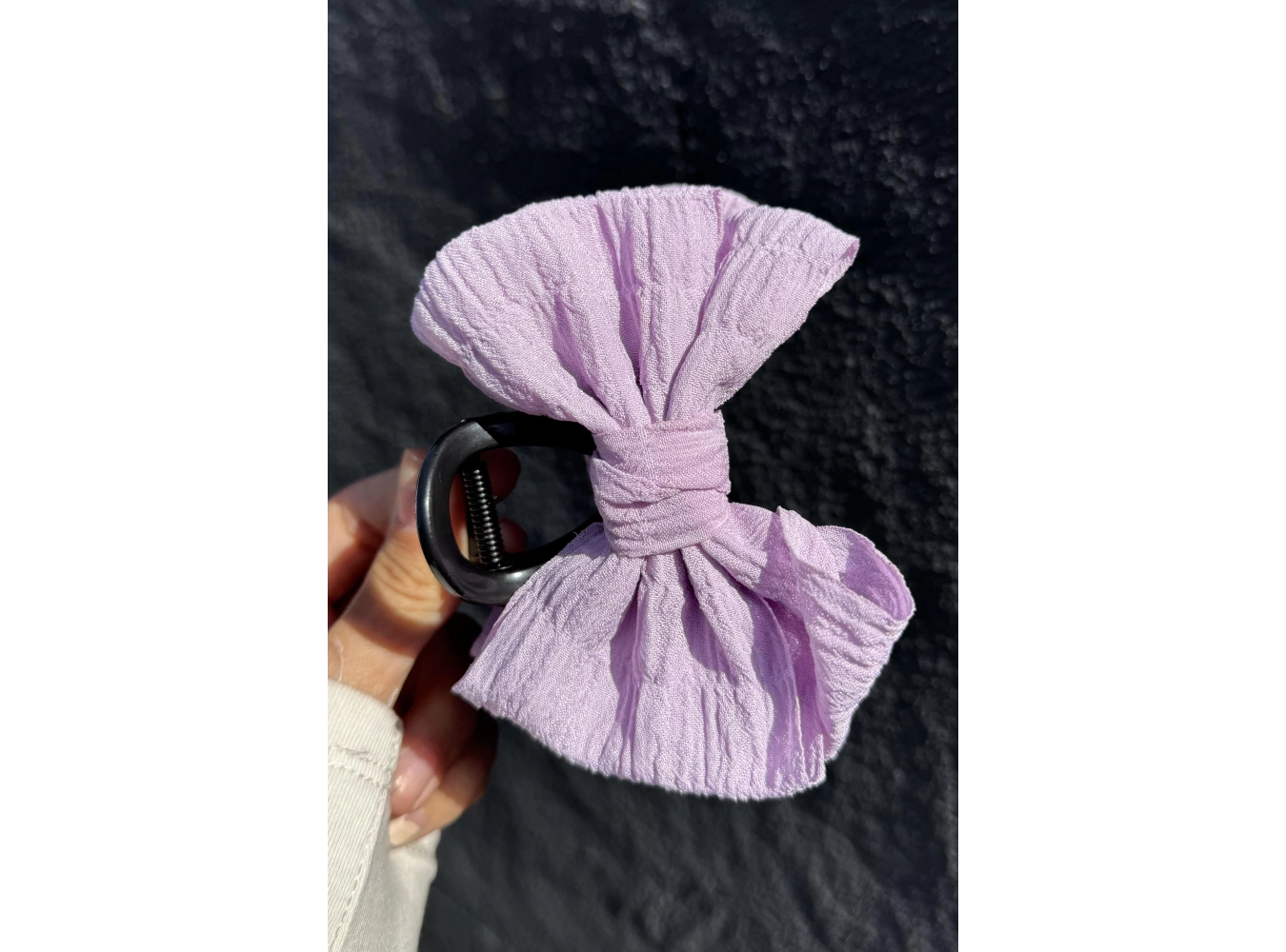 Lila Renk Kurdele Figürlü Mandal Toka