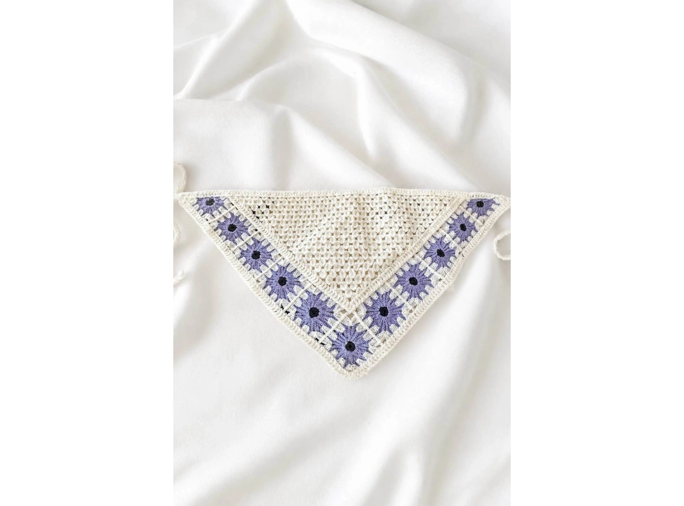 Lila   Renk Örgü Saç Bandana/Fular