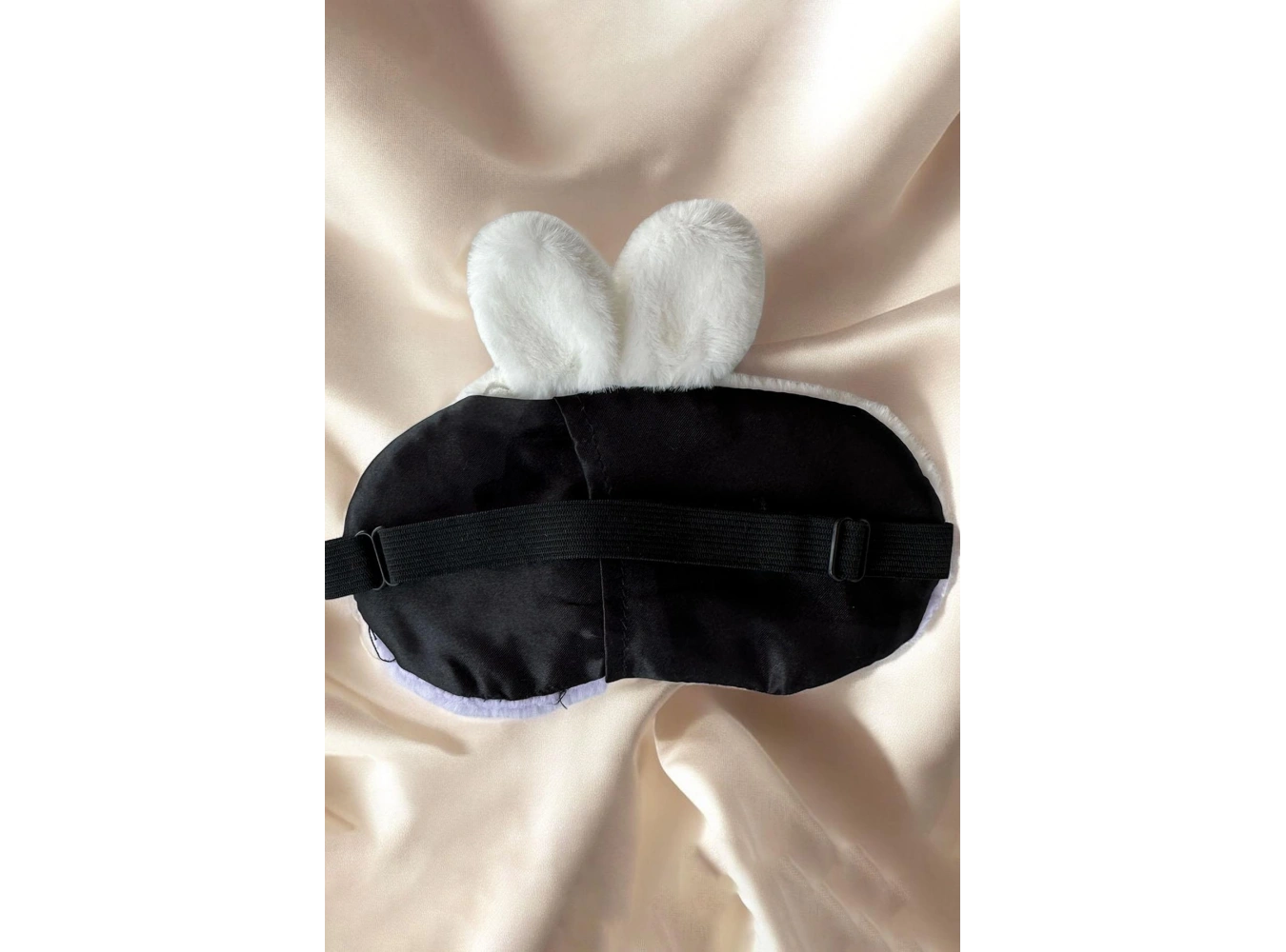 Lila Renk Tavşan Figürlü Peluş Uyku Bandı