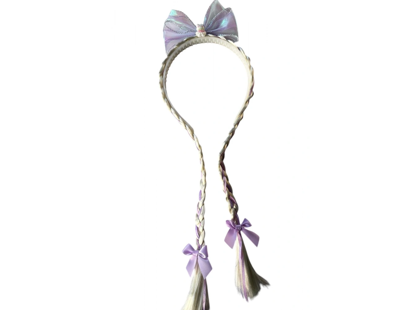 Lila Renk Tavşan Figürlü Saç Detaylı Taç