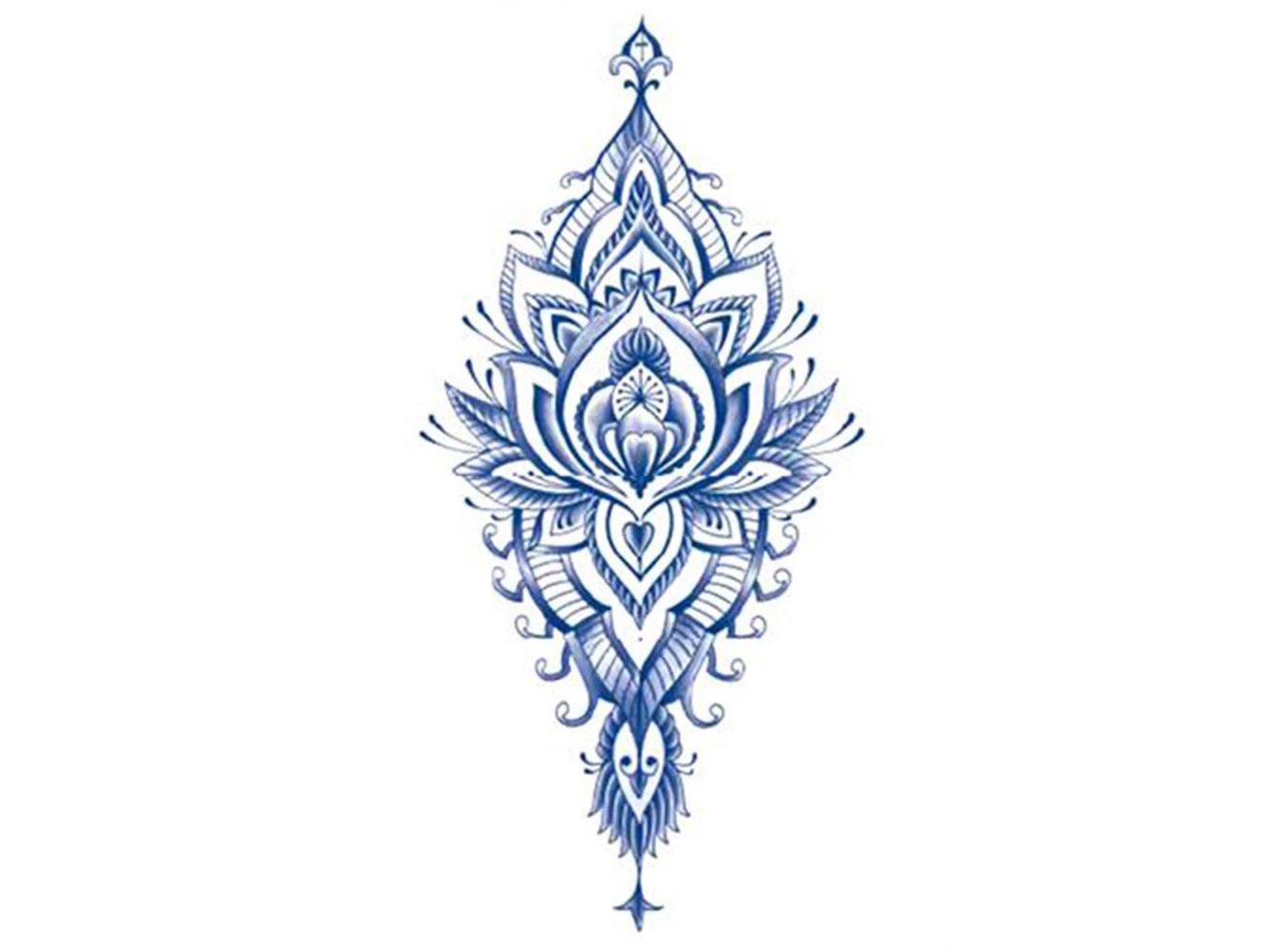 Lotus Figürlü 12 Saat Sonra Kararan Geçici Dövme Tattoo