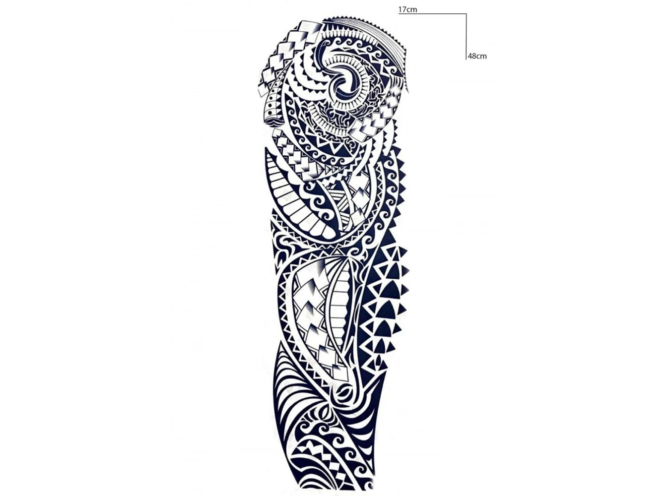 Maori Figürlü 12 Saat Sonra Kararan Geçici Kol Dövme Tattoo