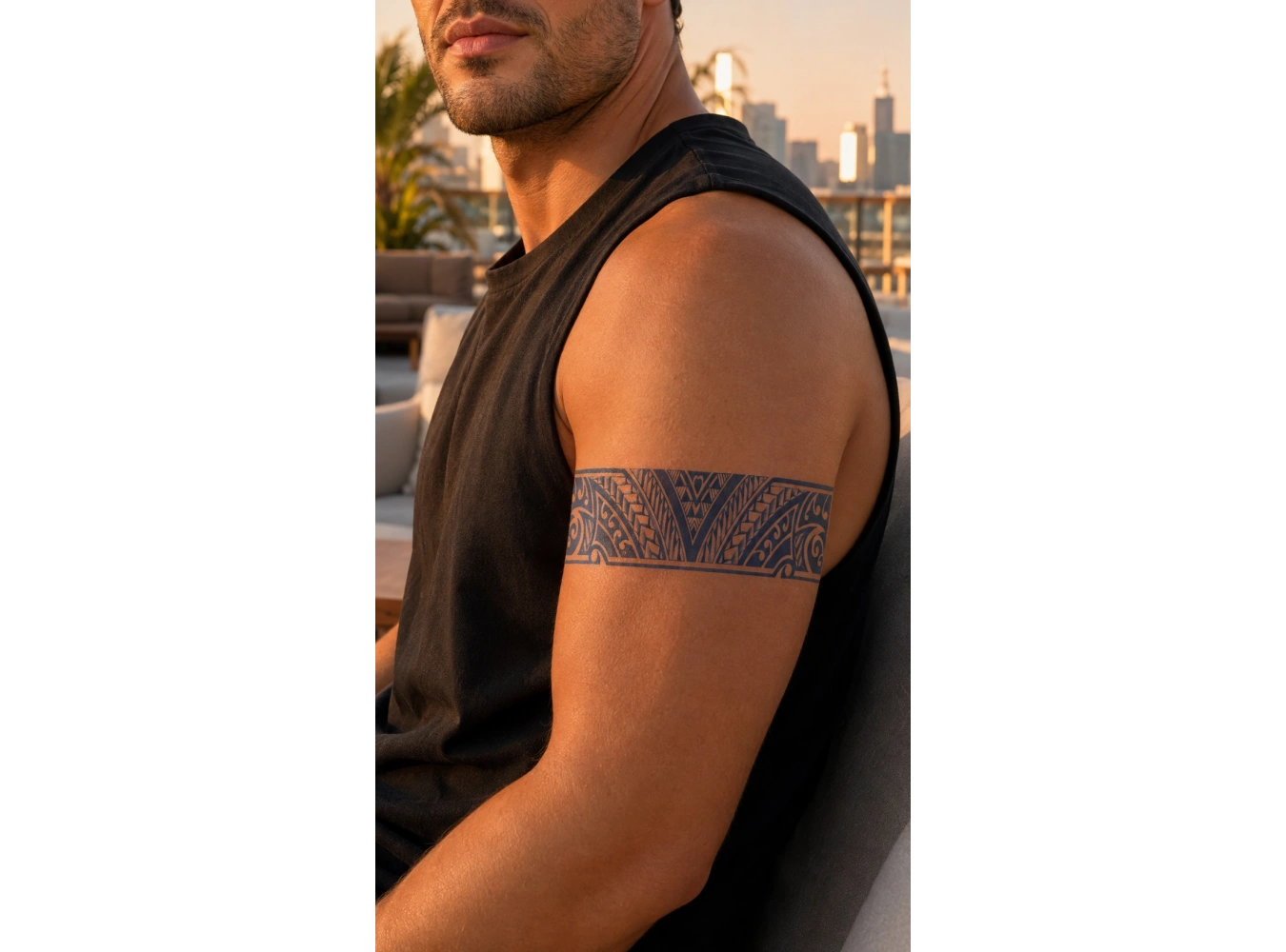 Maori Şerit Sonradan Kararan Yarı Kalıcı Geçici Dövme Tattoo