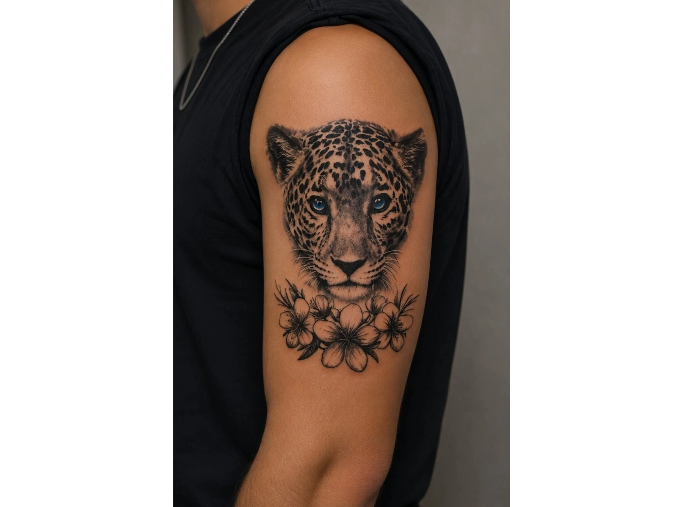 Mavi Gözlü Kaplan Geçici Dövme Tattoo