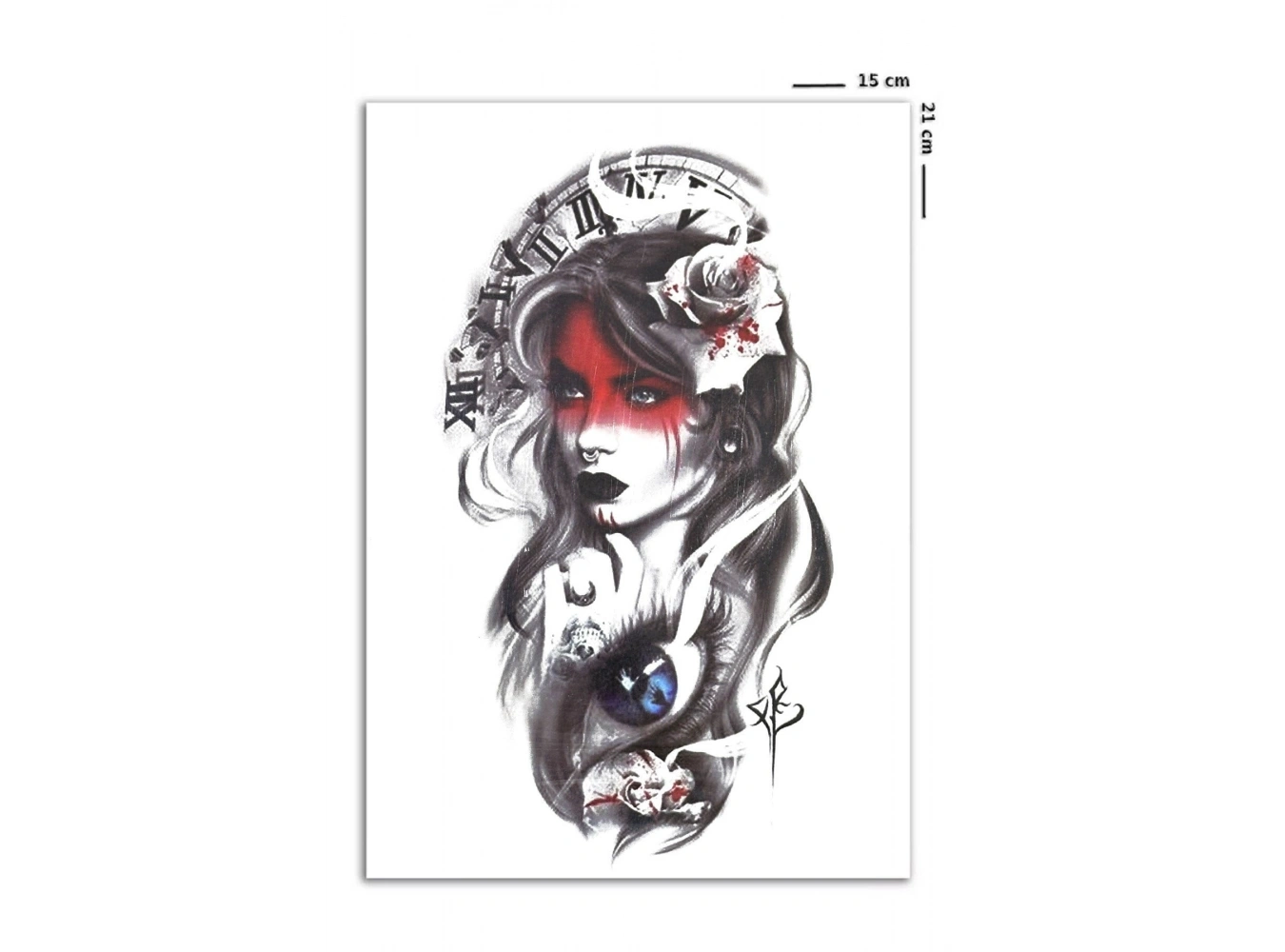 Mavi Gözlü Kız Geçici Dövme Tattoo
