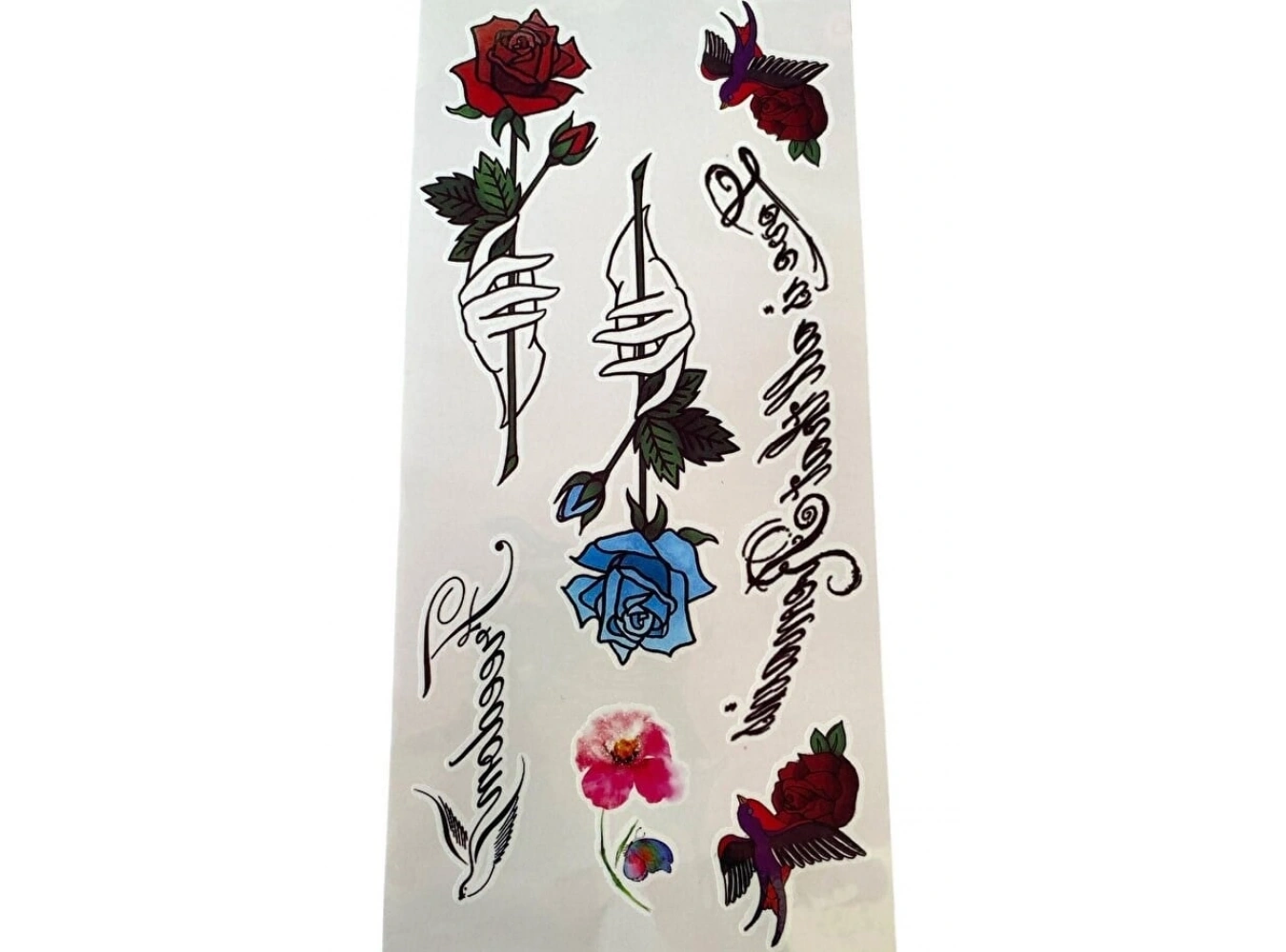 Mavi Gül Geçici Dövme Tattoo