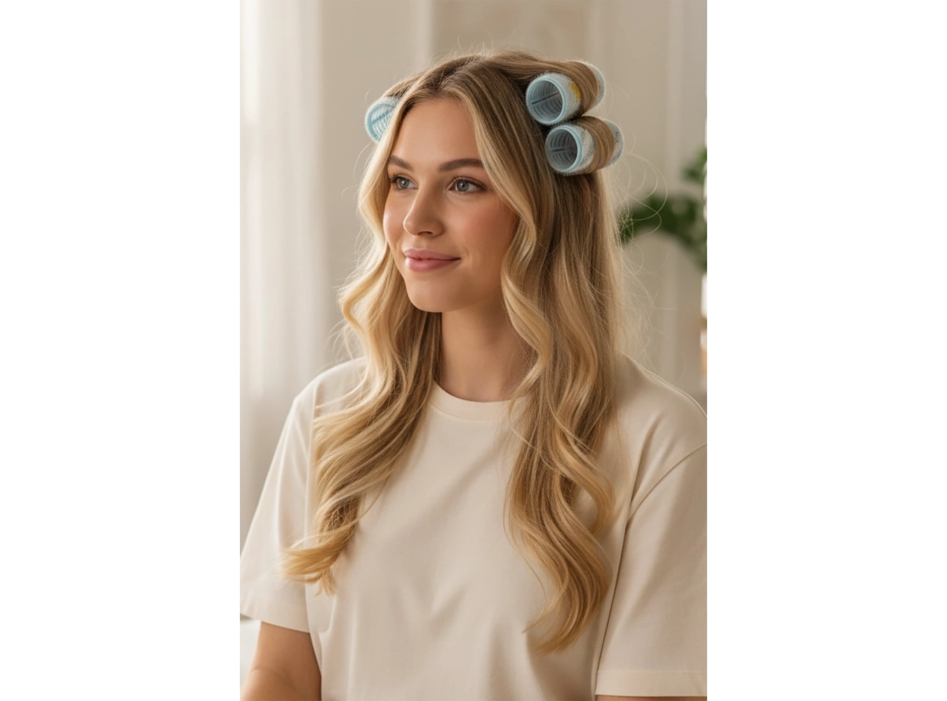 Mavi Renk 3lü Bigudi Set