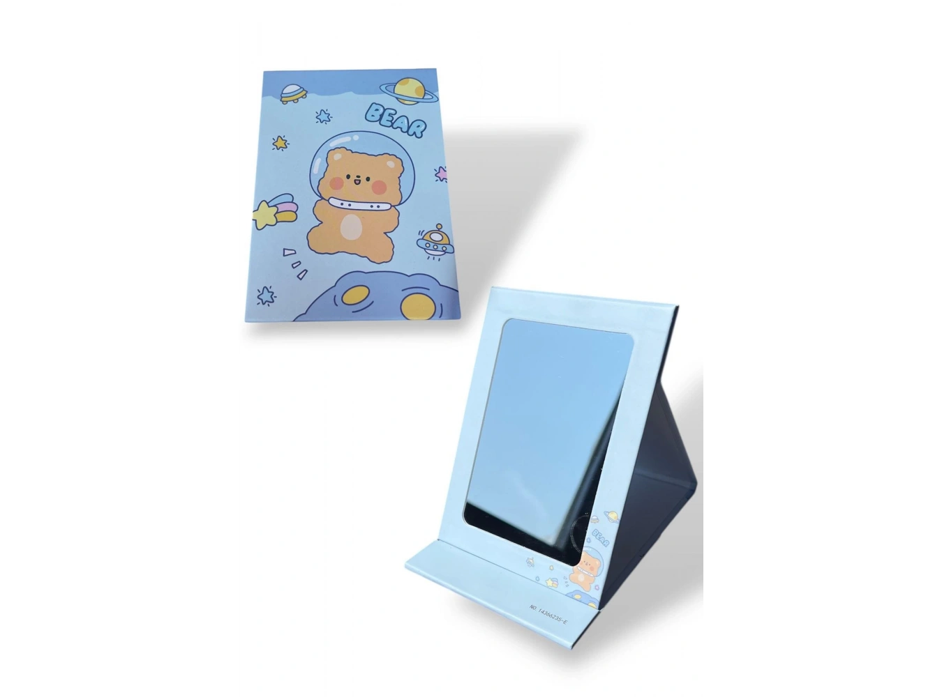 Mavi Renk Ayı Figürlü Masa Aynası