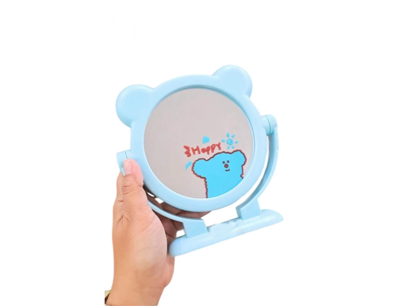 Mavi Renk Ayıcık Figürlü Masa Aynası