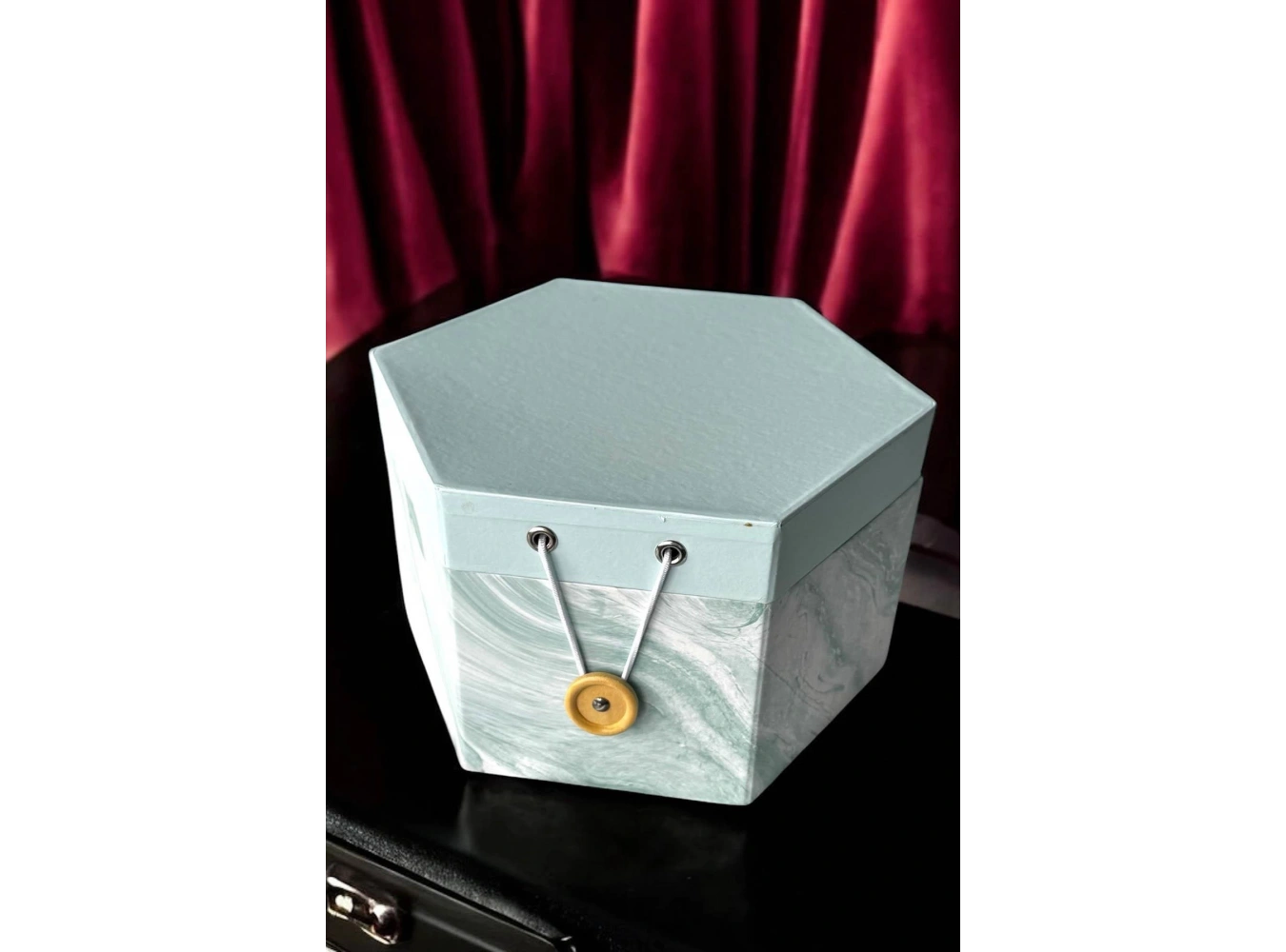 Mavi Renk Ayna Detaylı Takı Organizeri