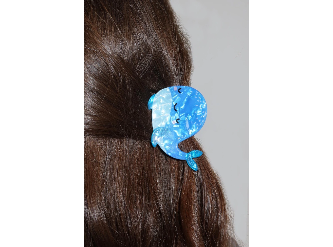 Mavi Renk Balina Figürlü Kemik Mandal Toka