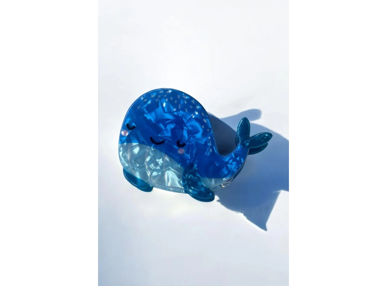 Mavi Renk Balina Figürlü Kemik Mandal Toka