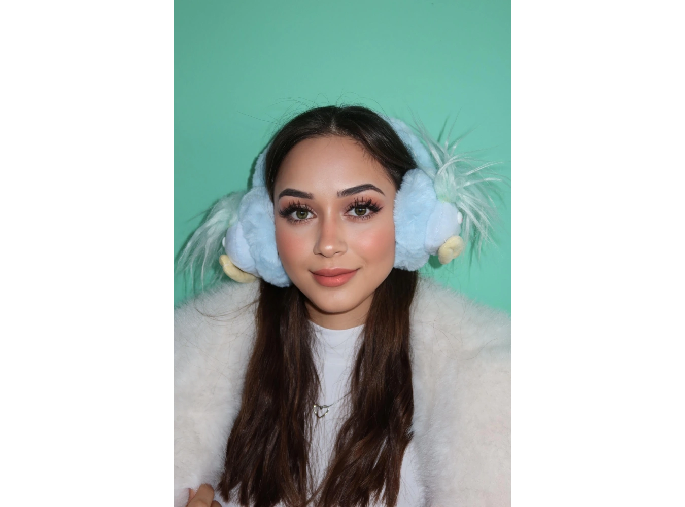 Mavi Renk Canavar Figürlü Peluş Kulaklık