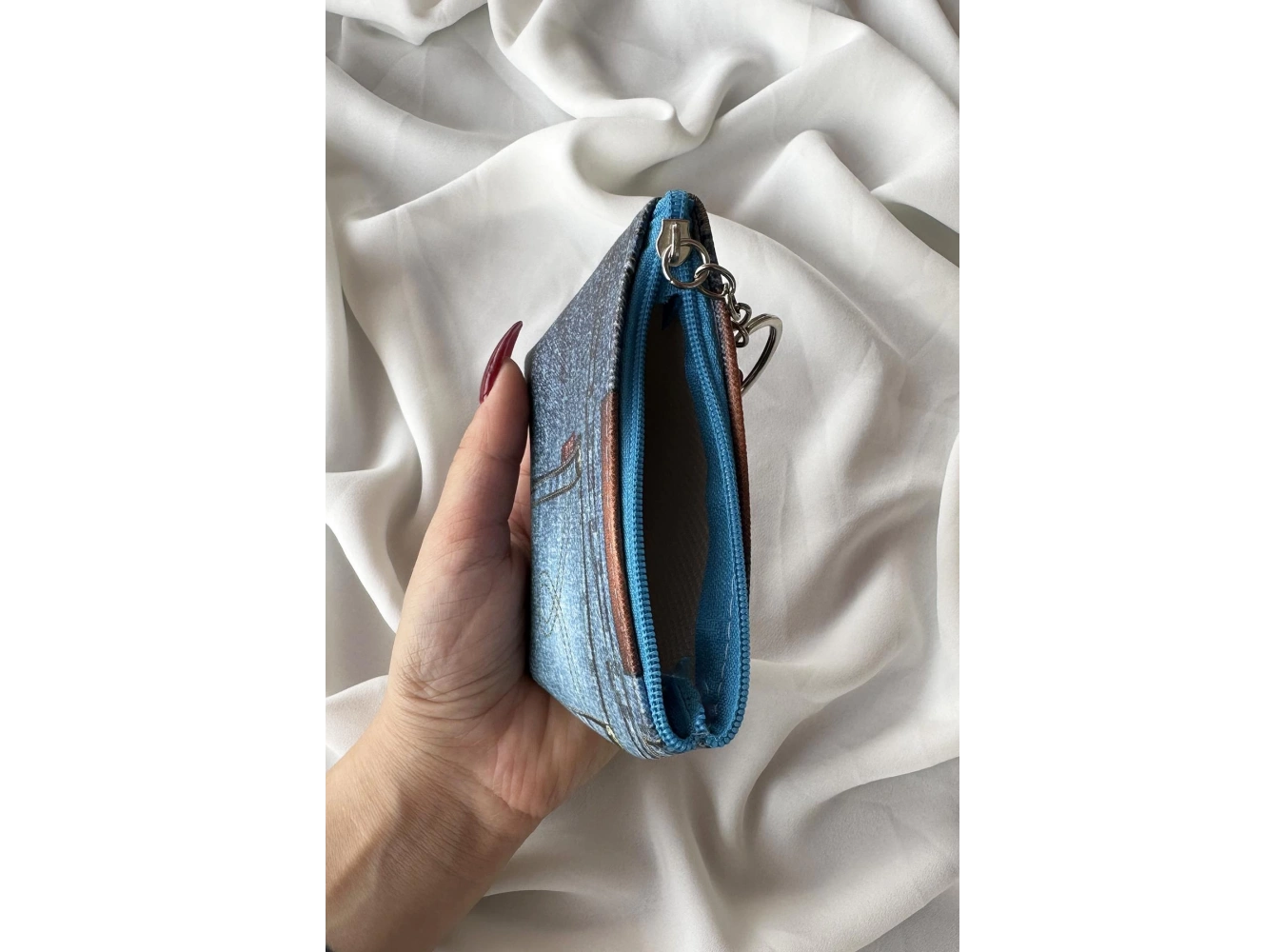 Mavi Renk Cep Figürlü Cüzdan Anahtarlık