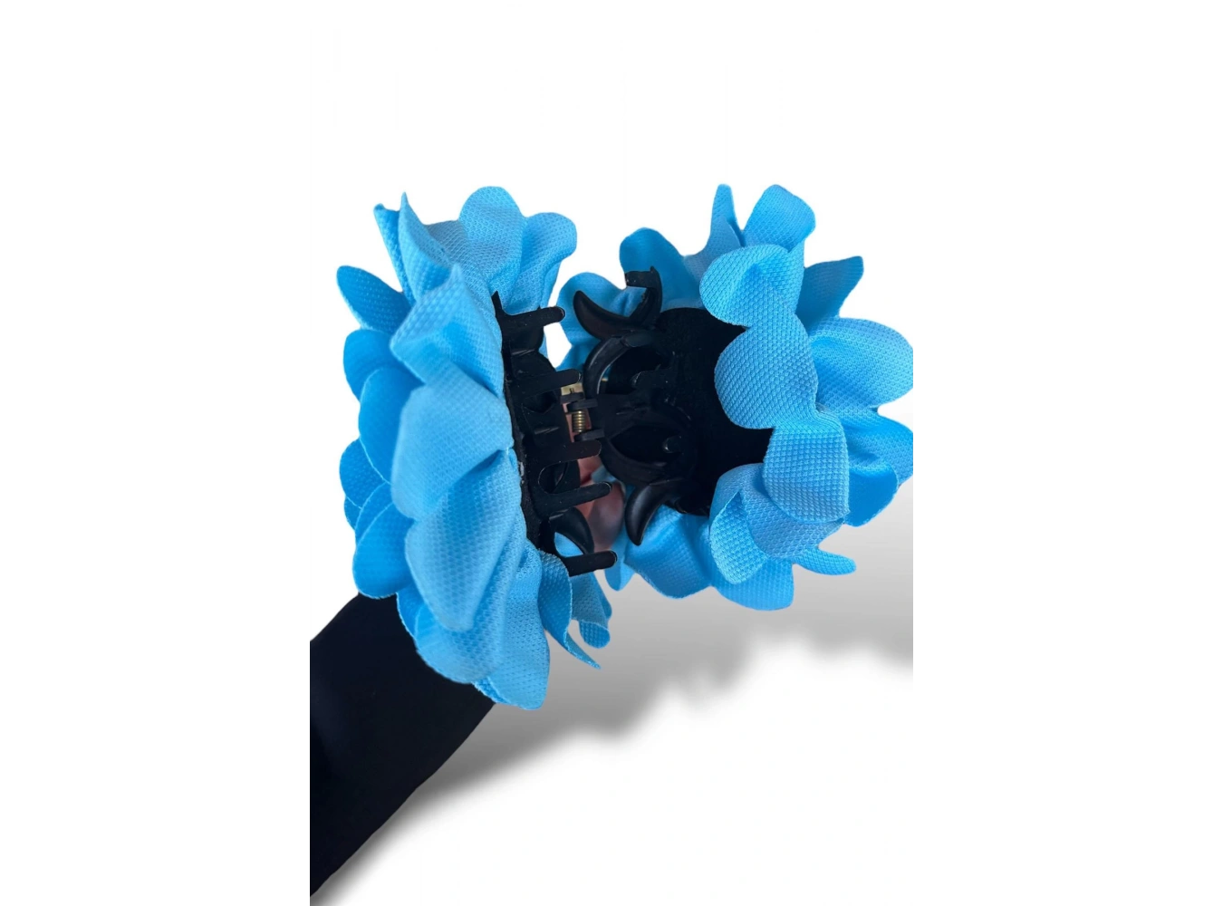 Mavi Renk Çiçek Figürlü Mandal Toka