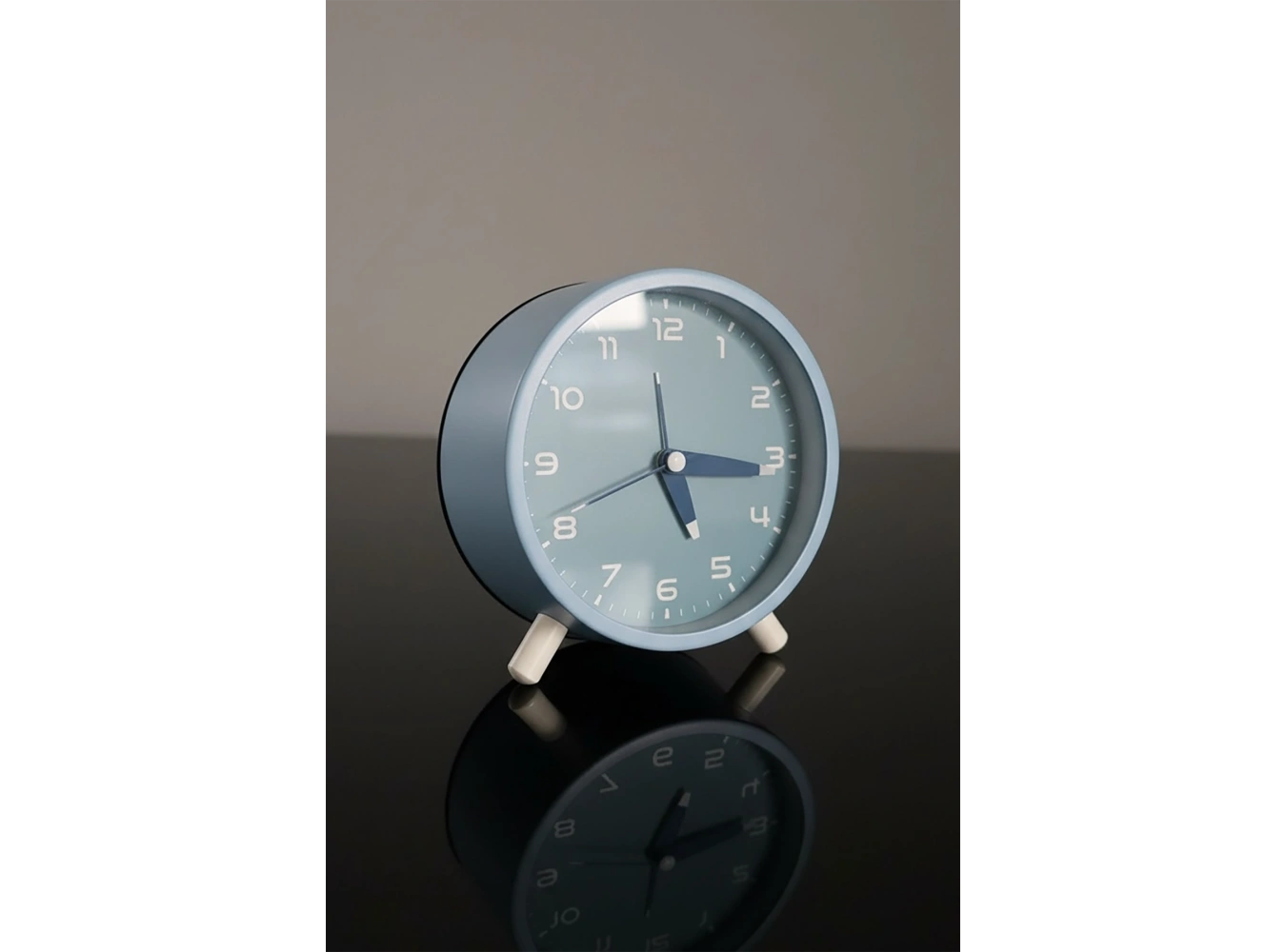 Mavi Renk Dekoratif Işıklı Alarmlı Masa Saati