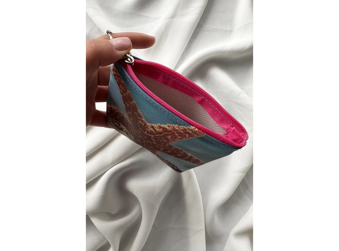 Mavi Renk Deniz Yıldızı Figürlü Anahtarlık /Cüzdan