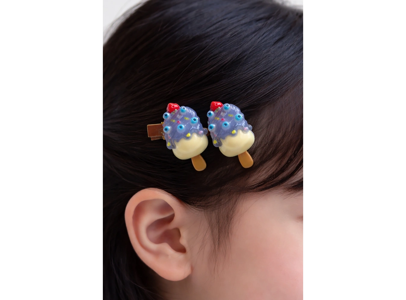 Mavi Renk Dondurma Figürlü Yan Toka