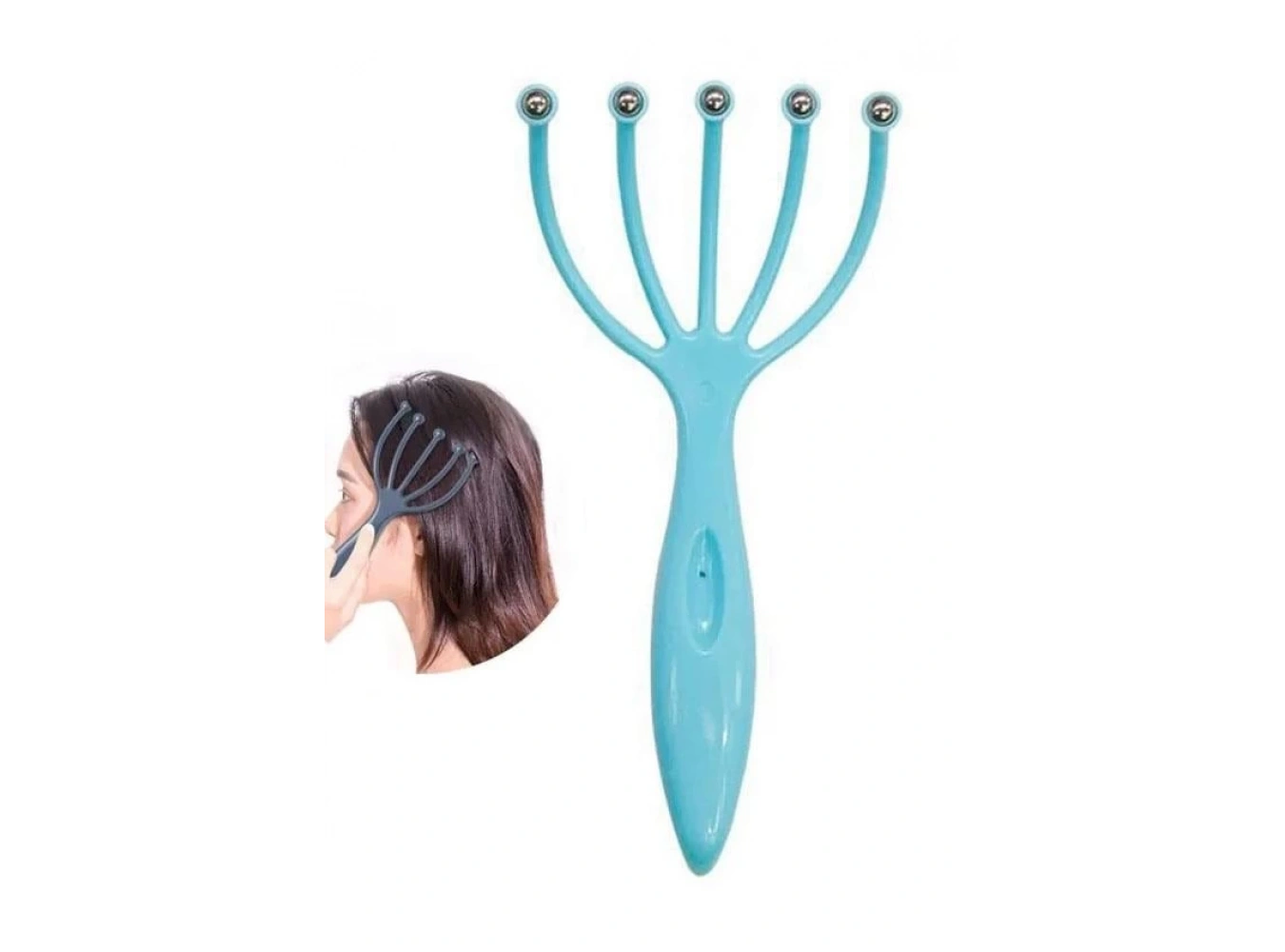 Mavi Renk Kafa Masaj Aleti