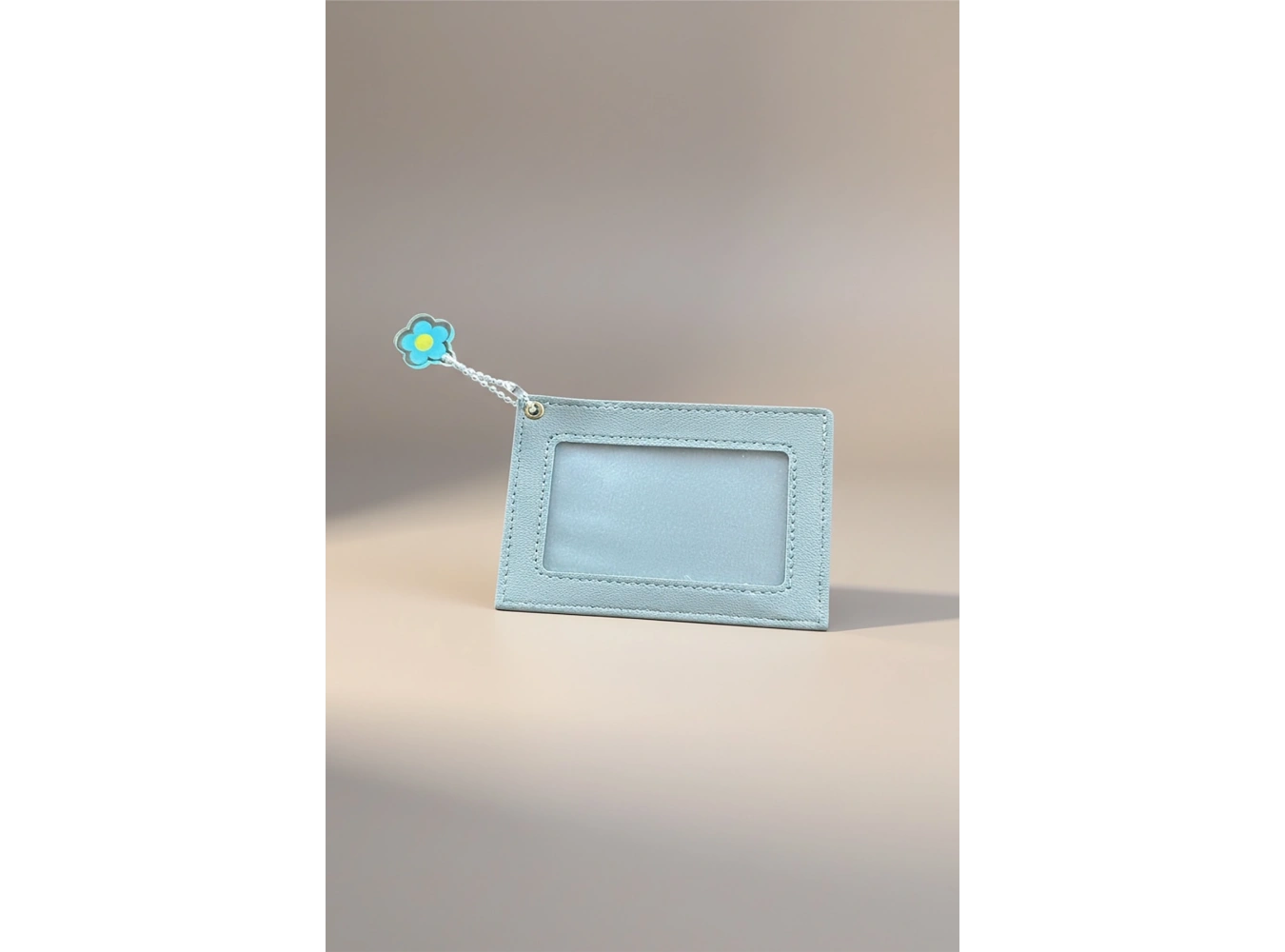 Mavi Renk Kalp Detaylı Kartlık