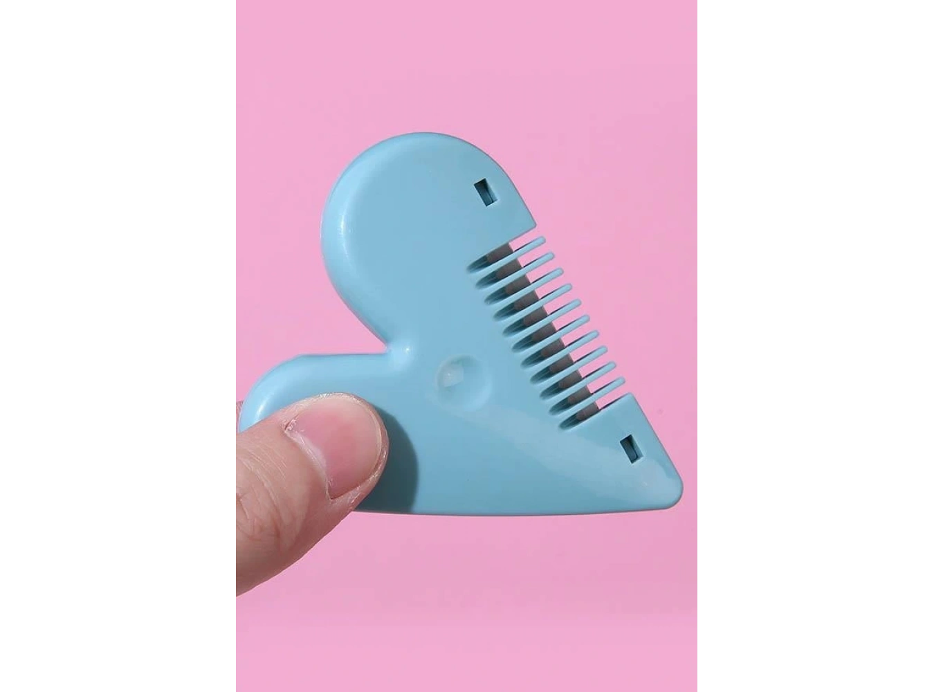 Mavi Renk Kalp Figürlü Saç Kırık Alma Aparatı