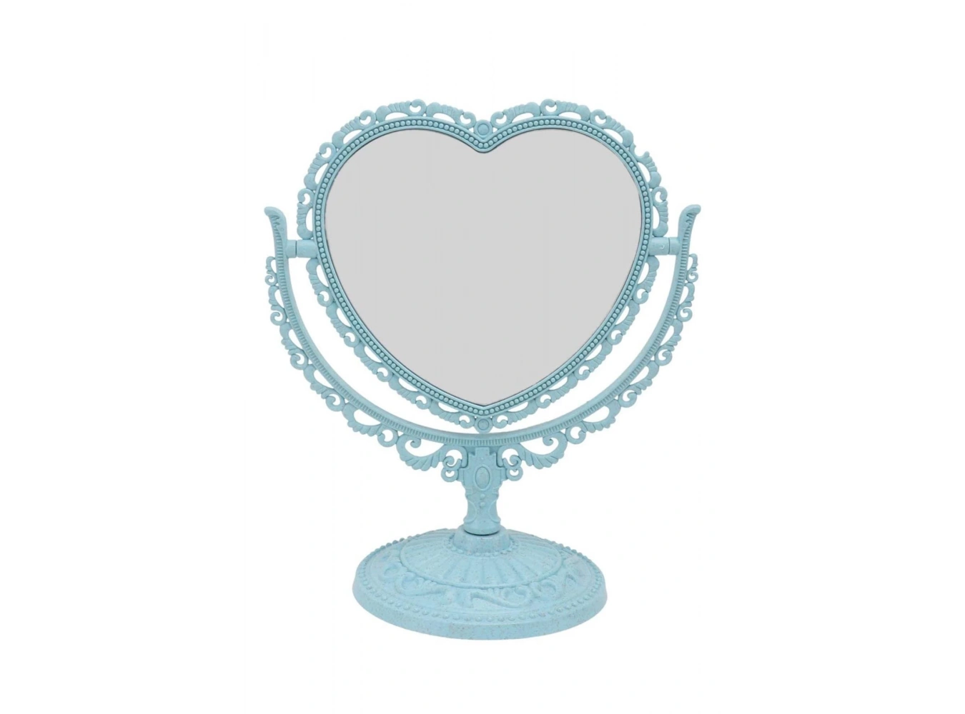 Mavi Renk Kalp Şeklinde Dönebilen Masa Ayanası