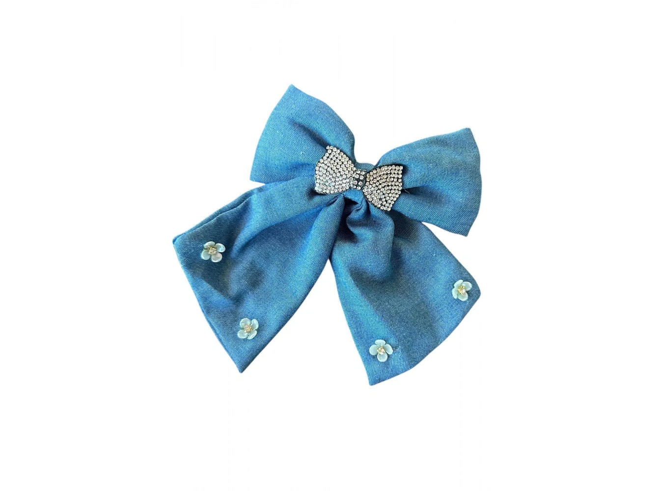 Mavi Renk Karışık Figürlü Taş Detaylı Otomat Toka