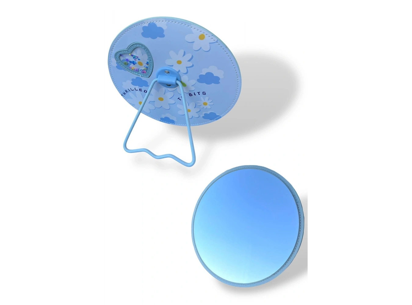 Mavi Renk Karışık Figürlü Yuvarlak Masa Aynası