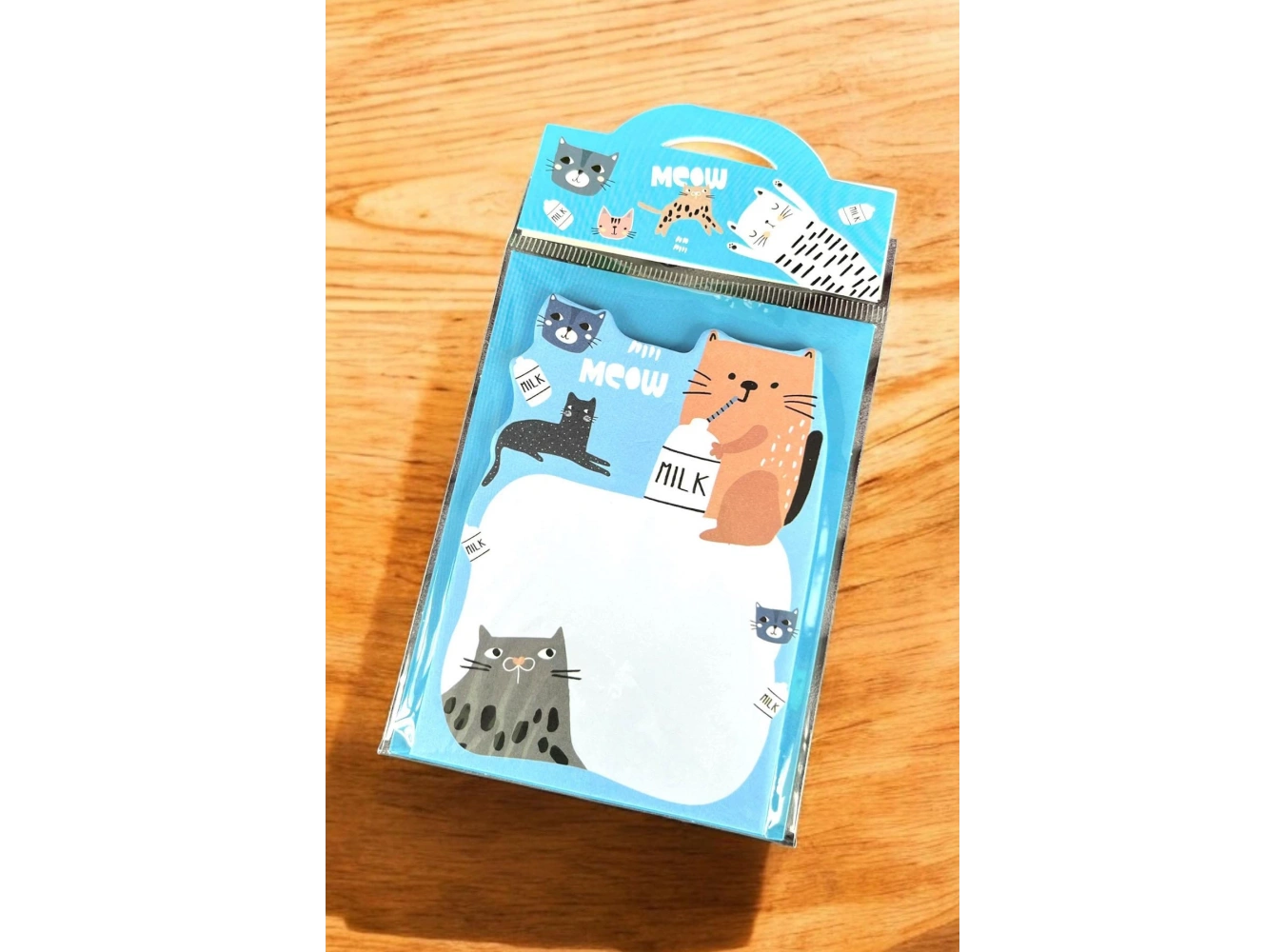 Mavi Renk Kedi Figürlü Yapışkanlı Not Kağıdı