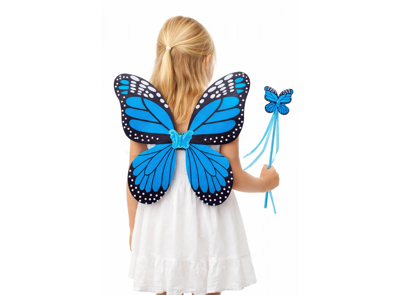 Mavi Renk Kelebek Figürlü Kanat / Asa Set