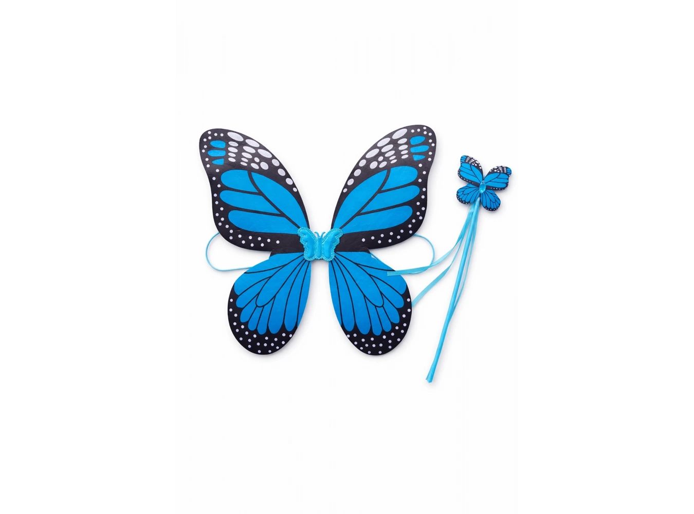 Mavi Renk Kelebek Figürlü Kanat / Asa Set