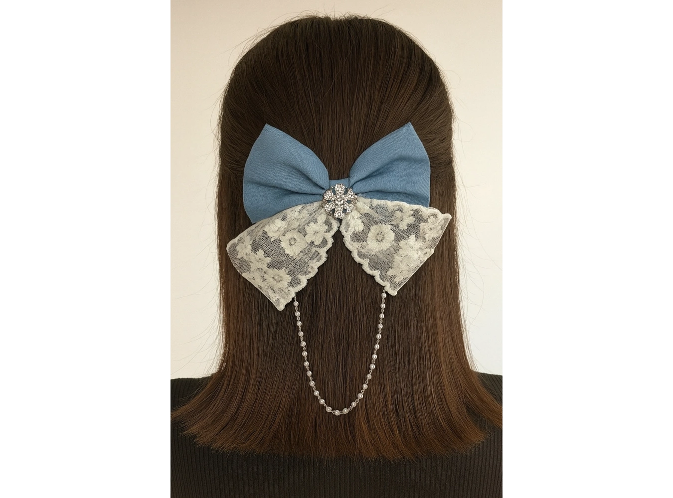 Mavi Renk Kurdele Figürlü Otomat Toka