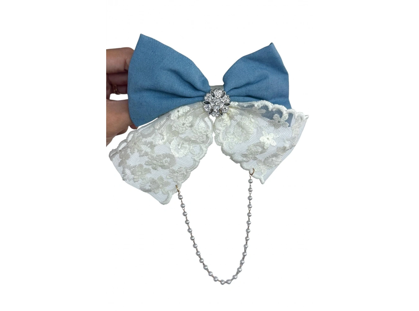 Mavi Renk Kurdele Figürlü Otomat Toka