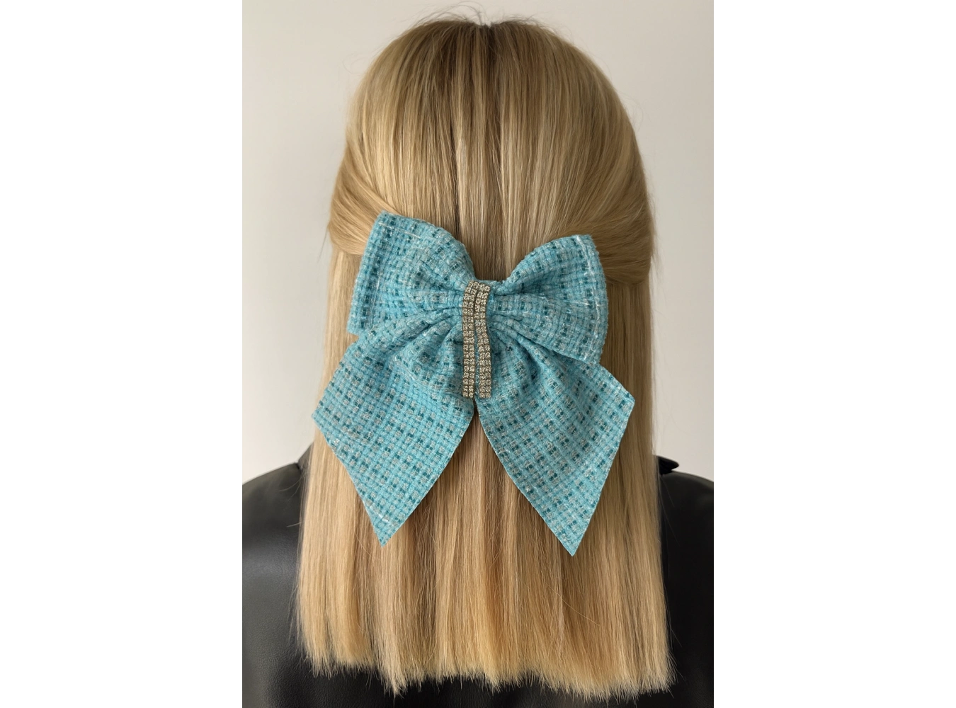 Mavi Renk Kurdele Figürlü Taş Detaylı Otomat Toka