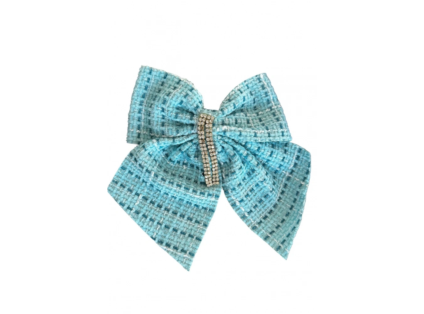 Mavi Renk Kurdele Figürlü Taş Detaylı Otomat Toka