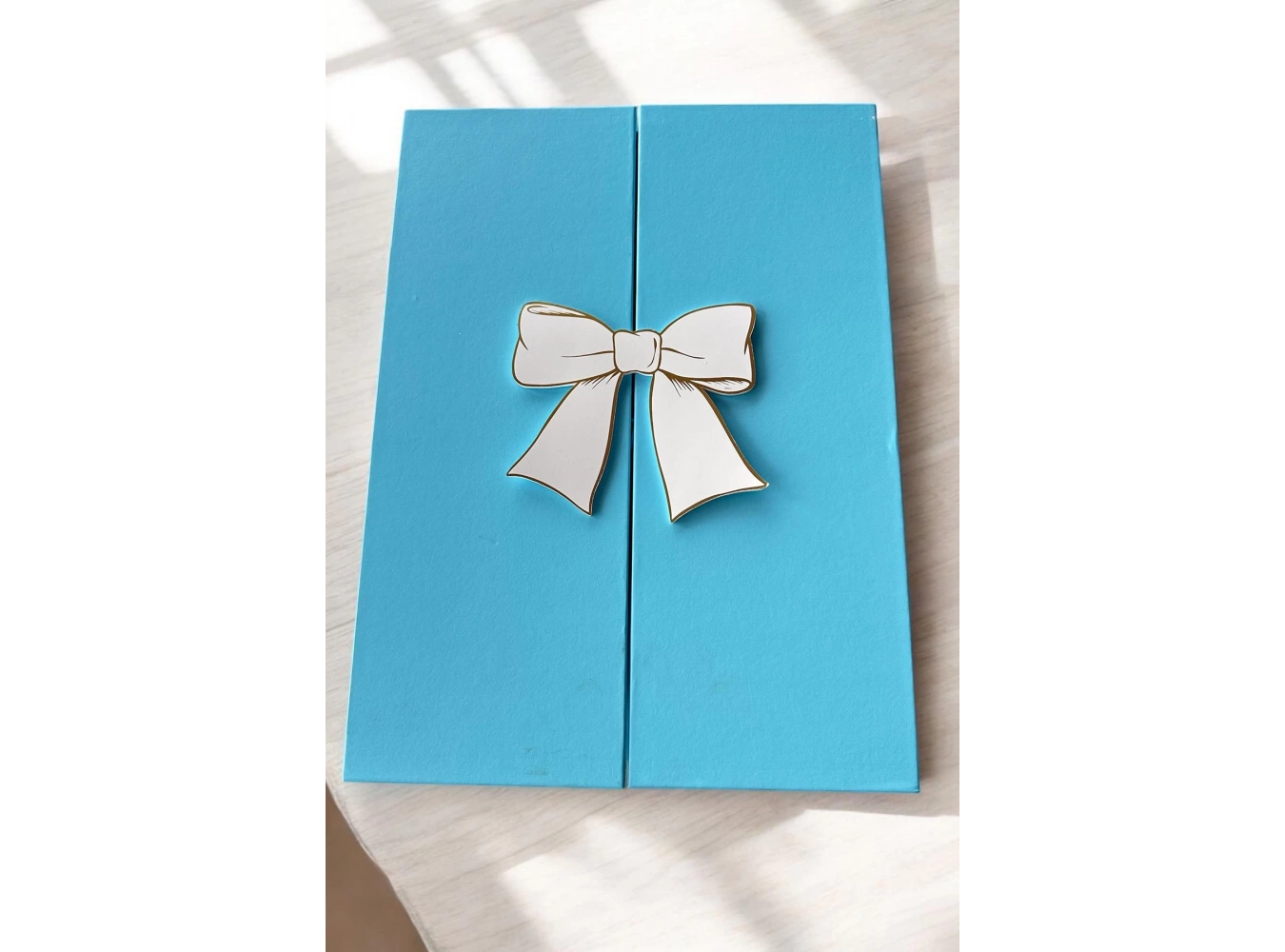 Mavi Renk Love Detaylı Doldurulabilir Hediye Kutusu