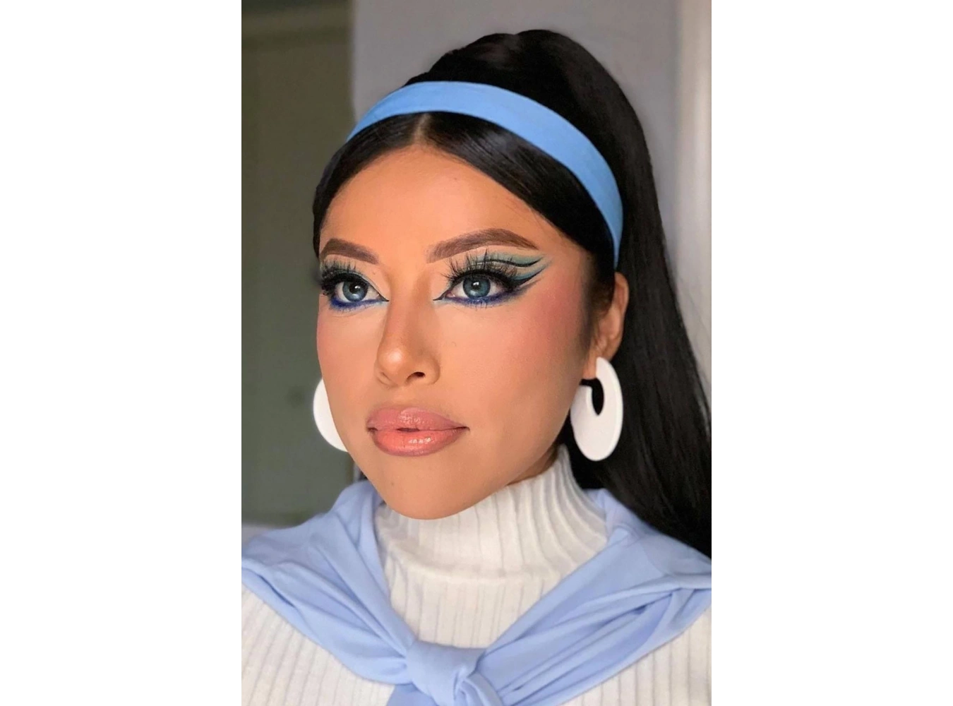 Mavi Renk Orta Boy Saç Bandı